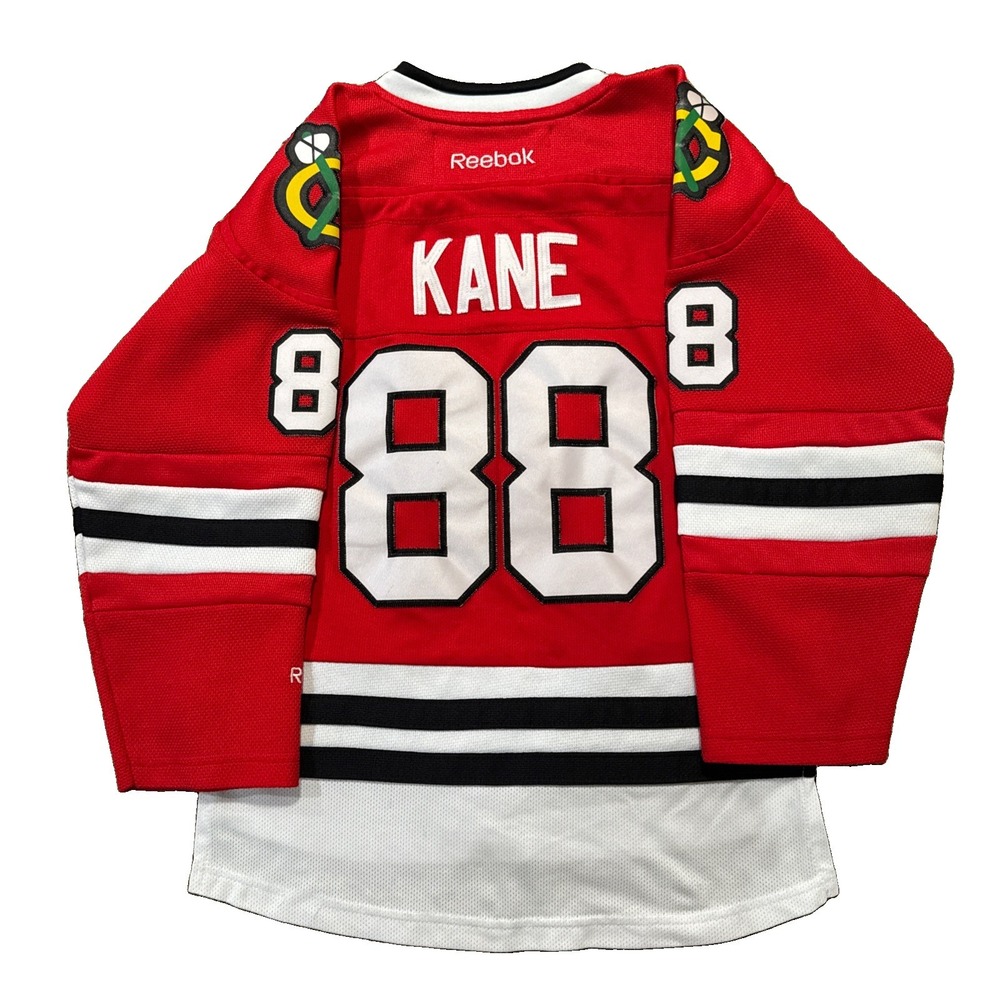 Patrick Kane Chicago Blackhawks Reebok Premier Home Red Jersey Stitch Youth S/M - Picture 2 of 9